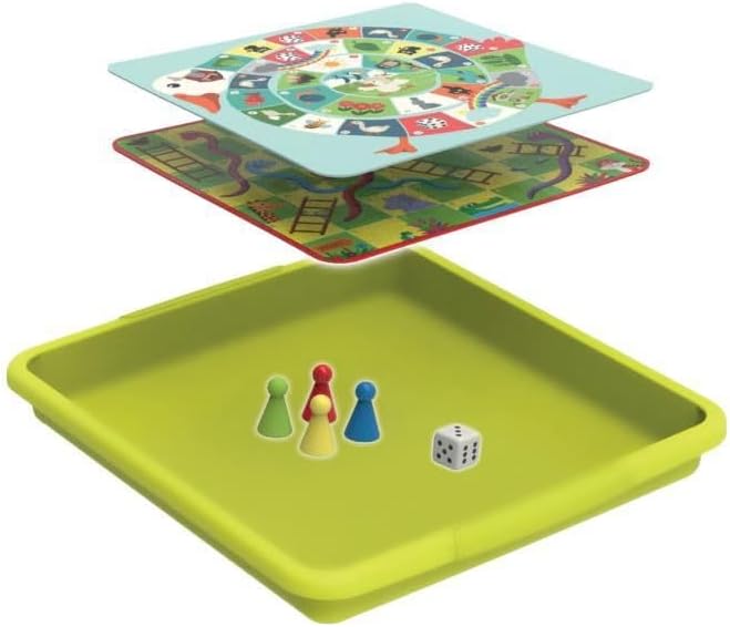 Smoby - Spiele-Schublade - Spielhauszubehör - inklusive Spielkarten, Spielfiguren und Würfel, für de