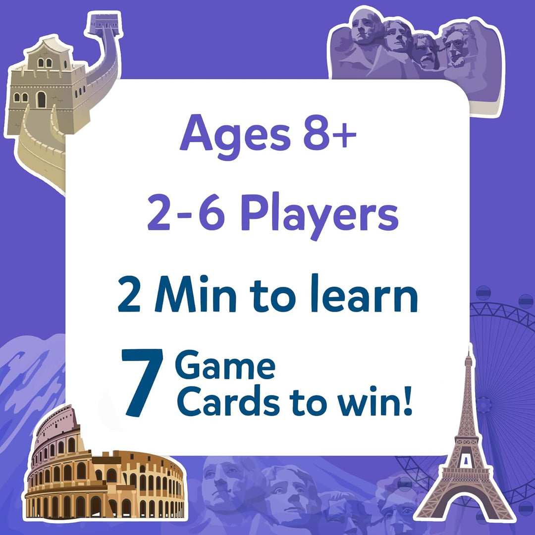 Skillmatics Guess in 10 Legendary Landmarks, Kartenspiel mit cleveren Fragen, extrem unterhaltsam fü