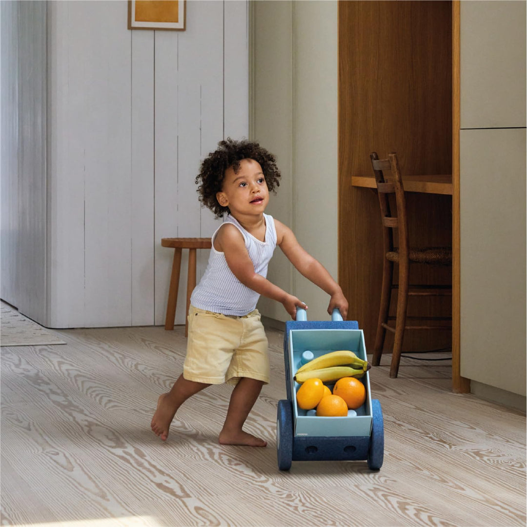 MODU 3-in-1 Baby Walker Deep Blue/Sky blue - Laufwagen, Schubkarre + Tritthocker und mehr - NEU - sc