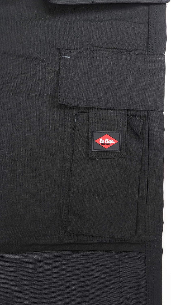 Lee Cooper Herren Multi & Holster Pocket Kneepad Arbeitssicherheitshose Cargohose, Schwarz, 38" Tail