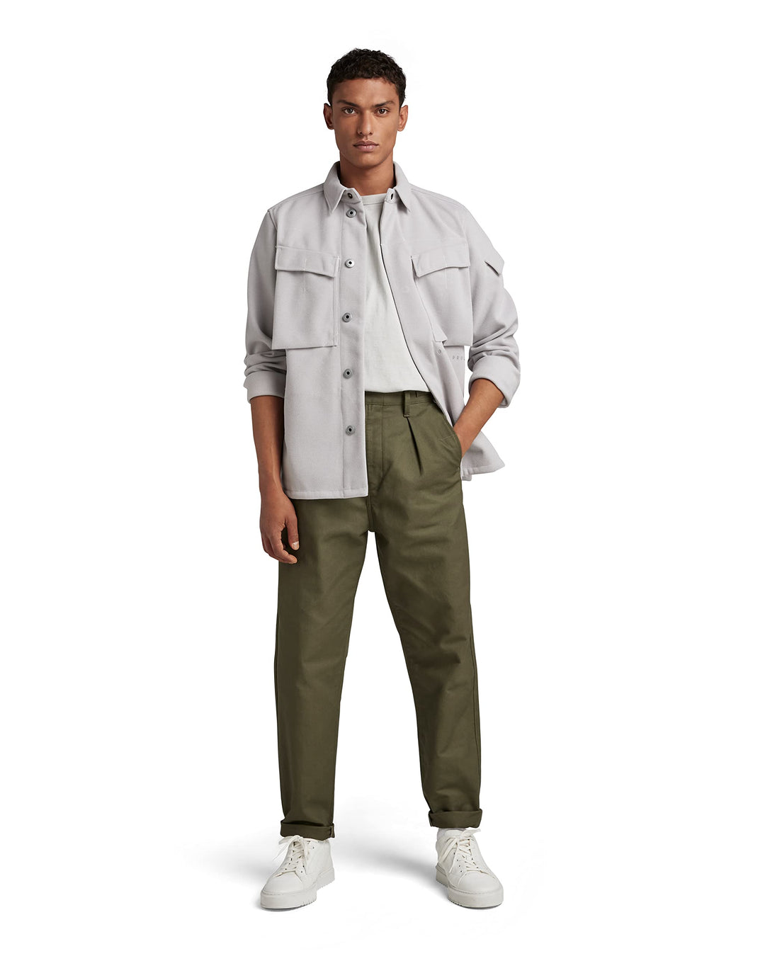 G Star RAW, Herren Mysterious Regular Hemd L Grau (Cool Grey D21982-d200-1295), L Grau (Cool Grey D2