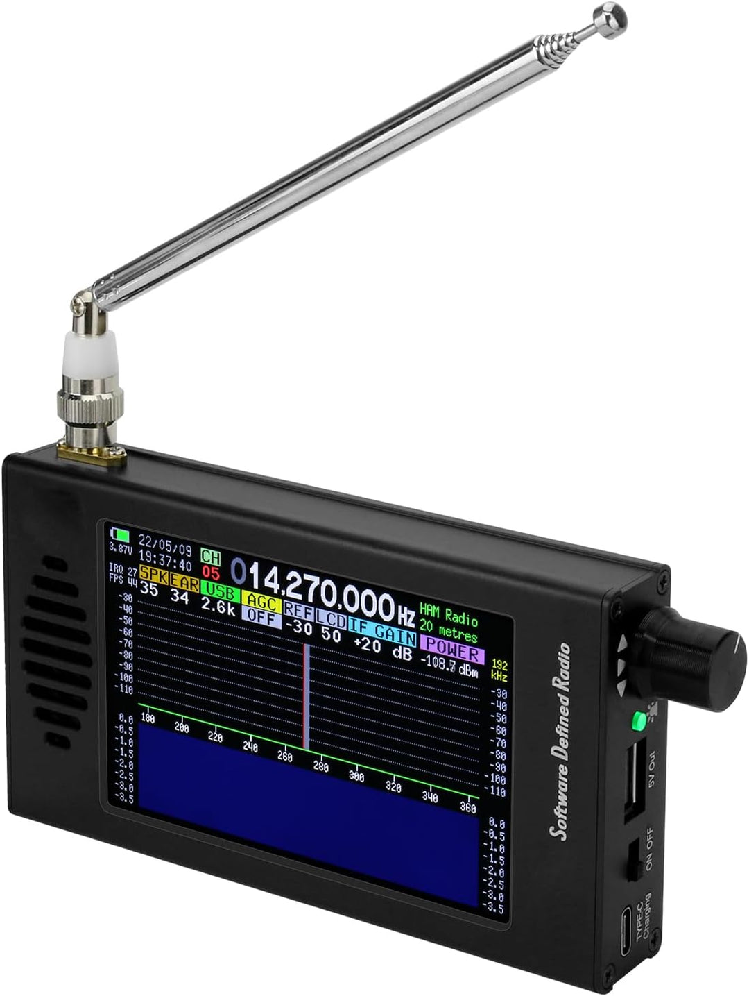 HamGeek DSP SDR Radio Empfänger 100KHz zu 149MHz DSP Digital Demodulation CW/AM/SSB/FM/WFM Tragbarer