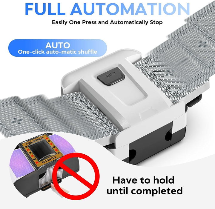 Kartenmischmaschine, Automatischer Kartenmischer für 1–2 Decks, Wiederaufladbarer Kartenmischer mit