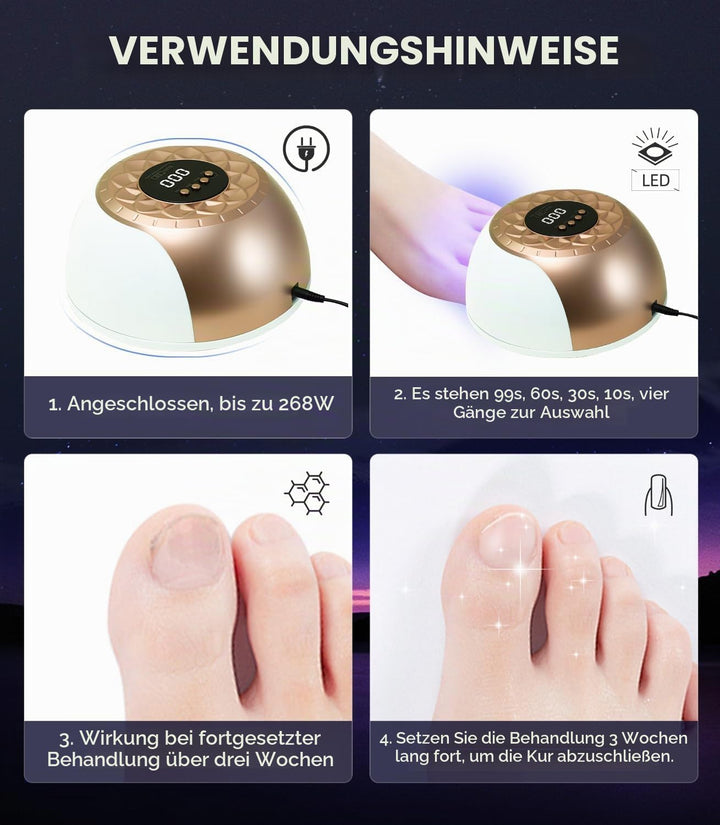 2025 Upgrade Nagelpil Lasergerä【Verwendung für Mehrere Fingernägel und Zehennägel - 3/5/7/10min】Nage