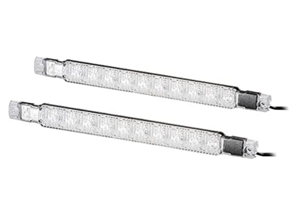 HELLA - LED-Tagfahrleuchtensatz - Strip Lamp - 24V - gerade - Anbau - Lichtscheibenfarbe: glasklar -