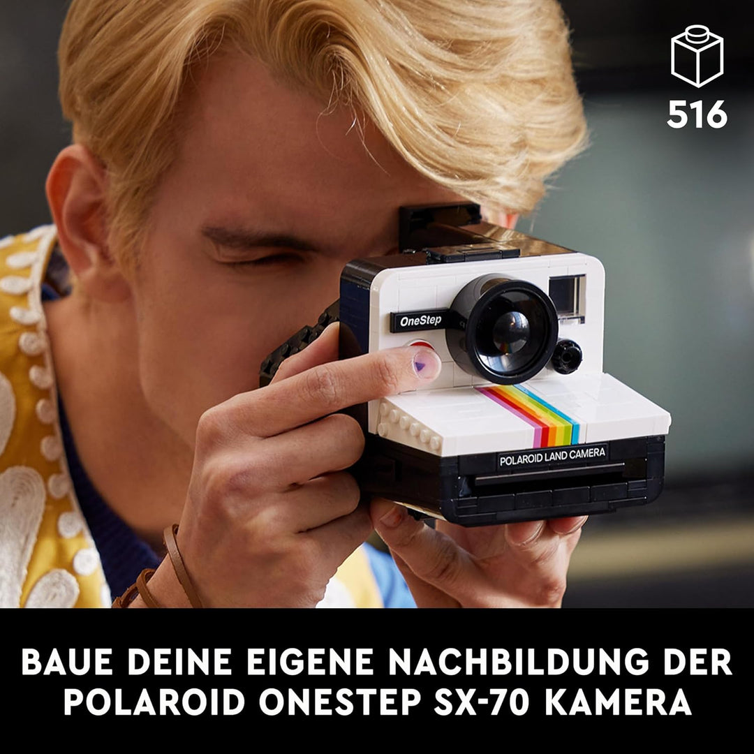 LEGO Ideas Polaroid OneStep SX-70 Sofortbildkamera & Creator 3in1 Retro Kamera Spielzeug mit 3 Model