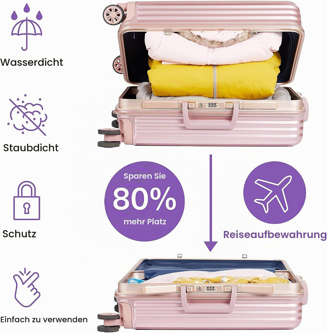 BRAMBLE - 20 Premium Vakuumbeutel Aufbewahrungsbeutel mit Pumpe, 7 Grössen (XXL, XL, L, M, S + Reise
