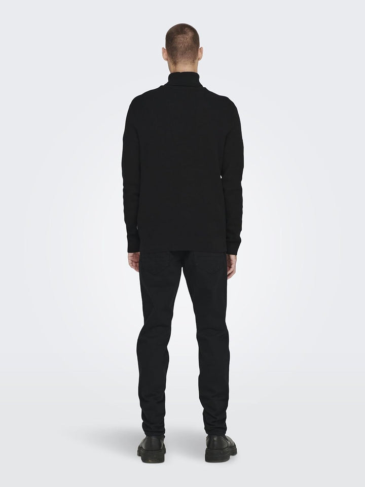ONLY & SONS Male Strickpullover ONSPHIL Pullover XS Schwarz, XS Schwarz