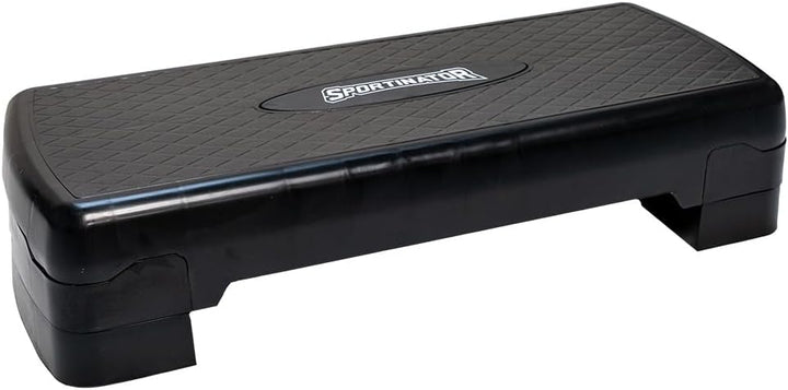 SPORTINATOR® Fitness Stepper höhenverstellbarer von 10 bis 15 cm, kompaktes Design aus Kunststoff mi
