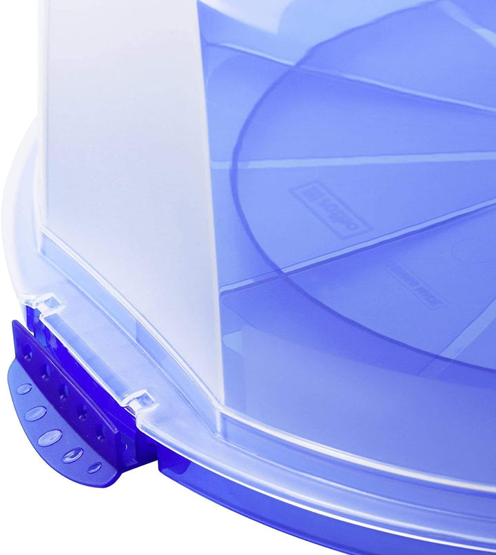 Rotho FRESH hohe Tortenglocke mit Haube und Tragegriff Weiss/Transparent, Weiss/Transparent