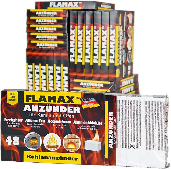 FLAMAX 576x / 1152x Anzündwürfel Kaminanzünder Kohleanzünder Anzünder Würfel Grillanzünder Ofenanzün