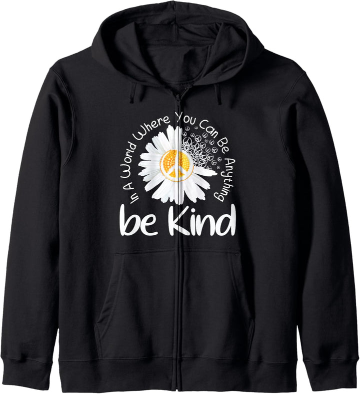 In a world where you can be anything be kind peace sign Kapuzenjacke