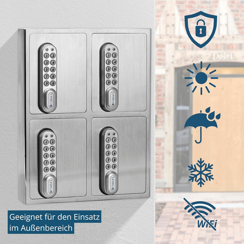 masunt Schlüsselsafe 1420 E Code | Innovative Online-Codevergabe aus der Ferne | elektronischer Schl