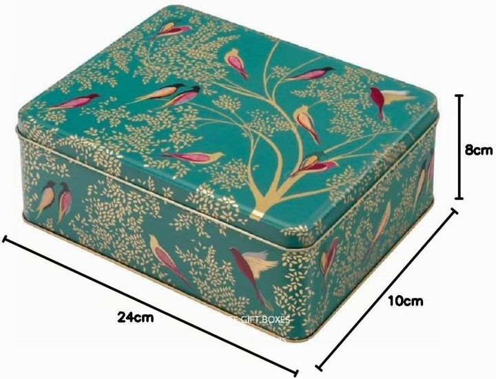 Sara Miller rechteckige Dose, „Green Birds“-Design
