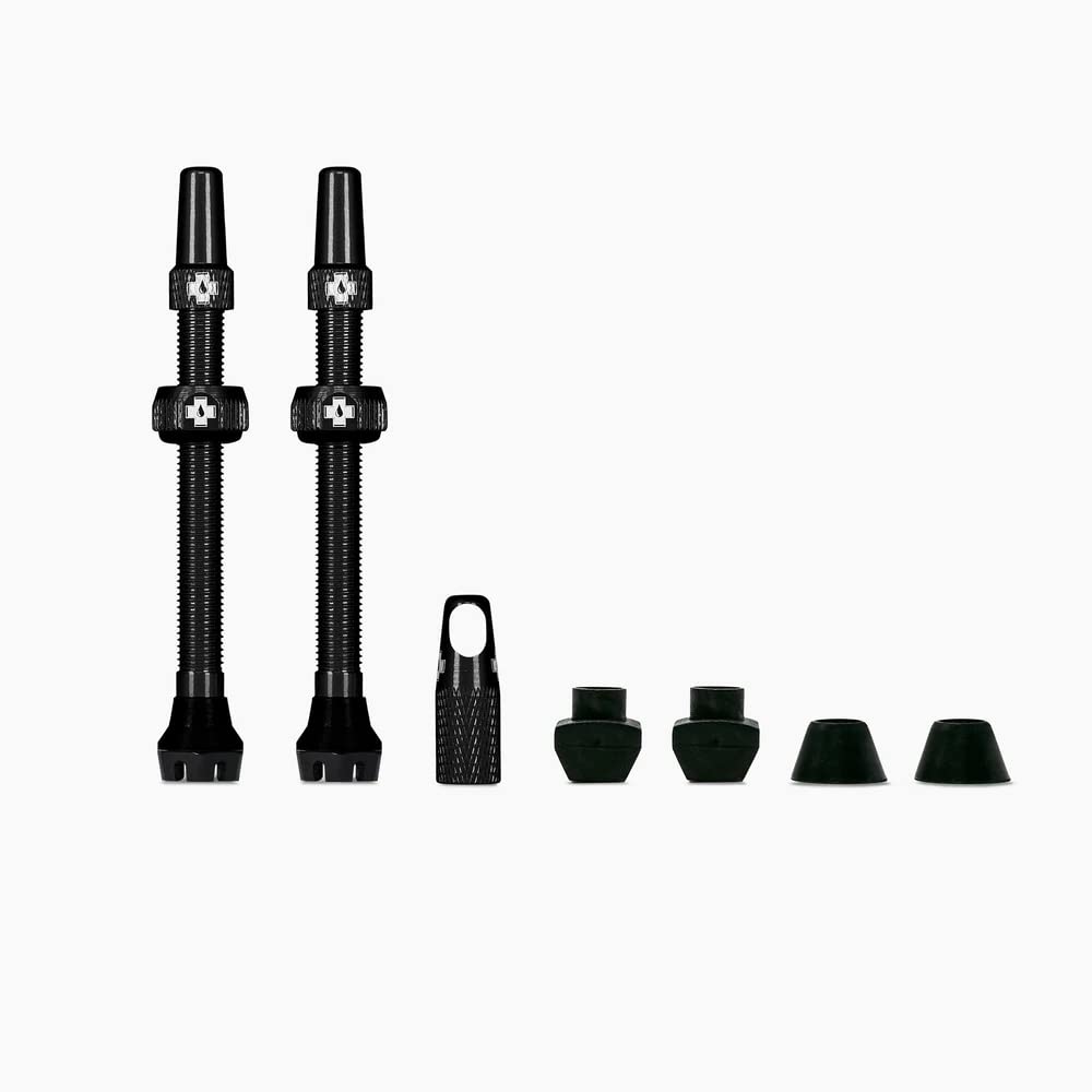 Muc Off Black Tubeless Presta, 44mm-Premium No Leak Bicycle with Integrated Valve Core Removal Tool