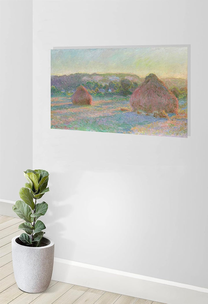 Claude Monet Kunstdruck auf Leinwand, Weizen-Ende des Sommers, 86 x 61 cm