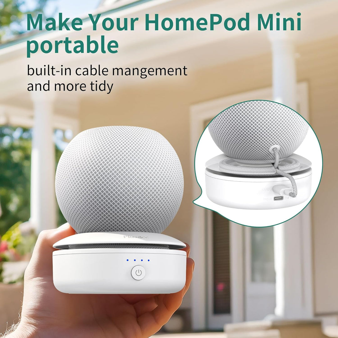 PlusAcc Akku Kompatibel mit HomePod Mini - Tragbare Ladestation Batterie Ständer Home Pod Mini Zubeh