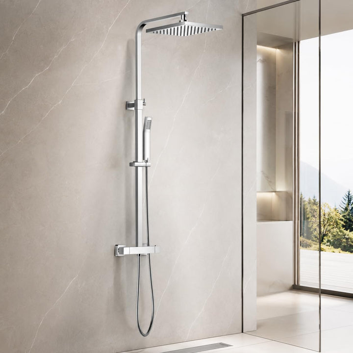 KOMIRO Duschsystem mit Thermostat, Duscharmatur mit thermostat, Regendusche mit Armatur, Duschkopf m