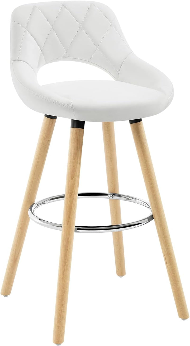WOLTU Barhocker 2er Set, Barstuhl Küchenhocker Thekenhocker, Hocker mit Rückenlehne Fussstütze, aus
