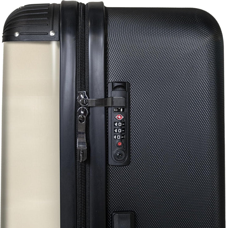NoBoringSuitcases.com® Koffer XL Gross 77x51.5x28 cm Reisekoffer mit 4 Rollen Leicht Trolley Hartsch