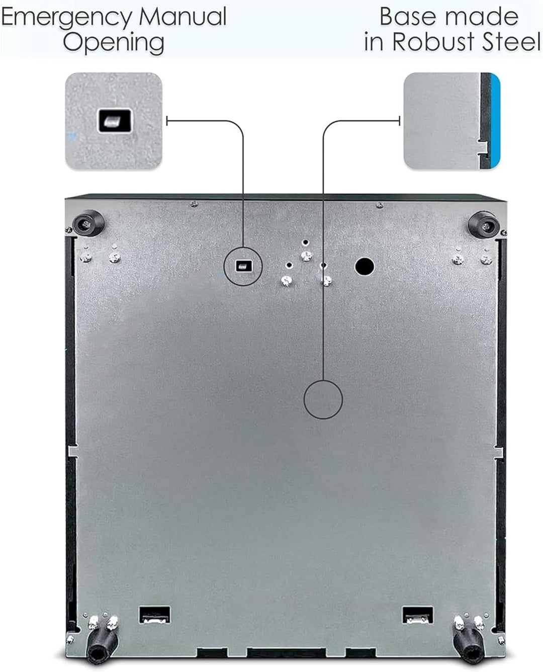Kassenschublade Push - Druckknopf Öffnung, mit 5 Münzfach und 4 Scheinfächer (euro), Abschliessbar -