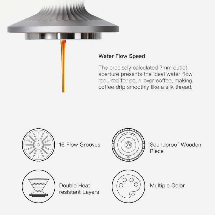 Pour Over Coffee Dripper Drip Coffee Pour Over Maker With Night Light Customized Blossom Coffee Trun