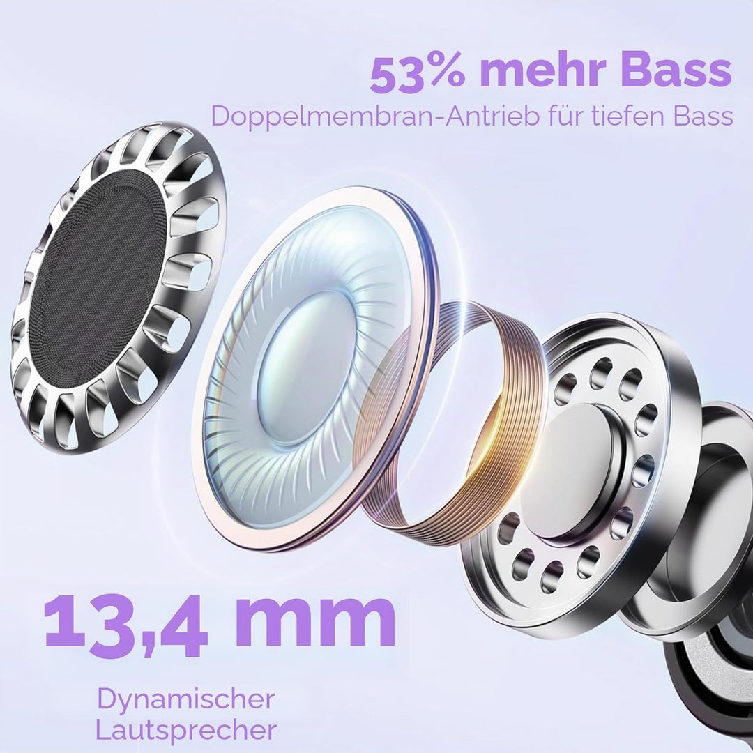 2025 Neue Bluetooth 5.4 Kopfhörer, QXQ Kopfhörer Kabellos Sport In Ear Headphones mit 4 ENC Mic, 40