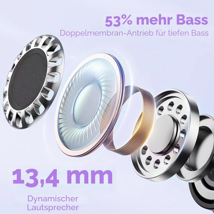 2025 Neue Bluetooth 5.4 Kopfhörer, QXQ Kopfhörer Kabellos Sport In Ear Headphones mit 4 ENC Mic, 40