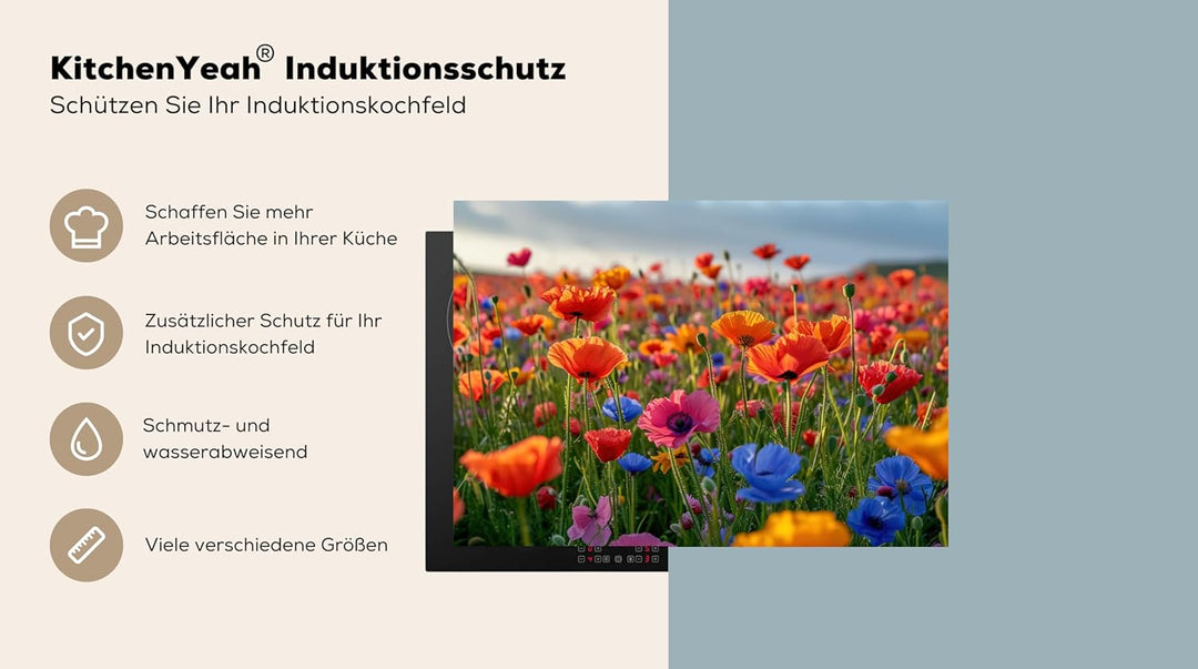 KitchenYeah© Herdabdeckplatte Einteilig Küche Ceranfeld Abdeckplatte Cerankochfeld Abdeckung Indukti