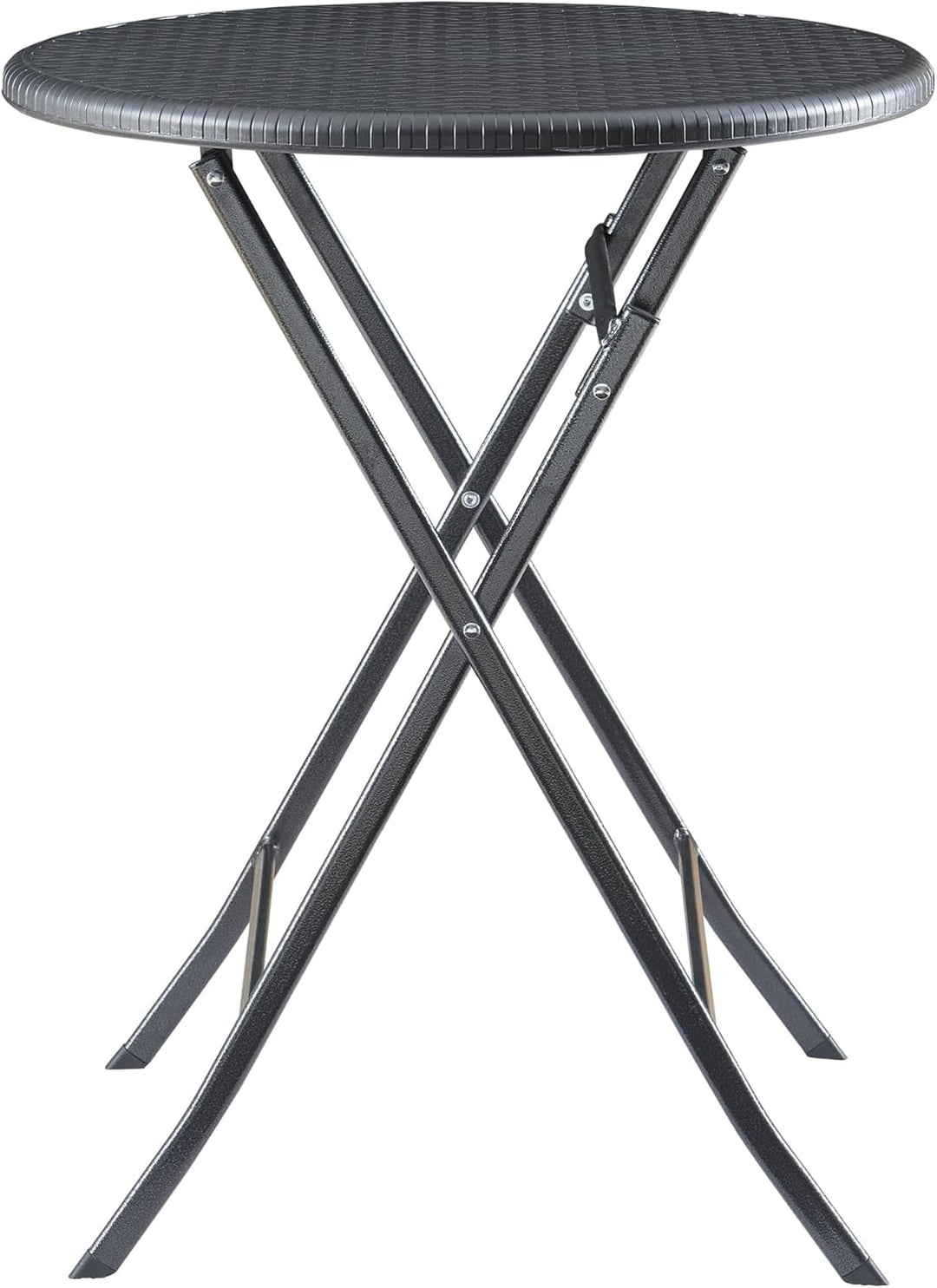 [en.casa] Klapptisch Mark Gartentisch Campingtisch klappbar 60 x 74 cm rund Picknicktisch Outdoor Ra
