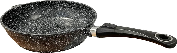 Pradel Excellence 52393M Bratpfanne in Stein-Optik aus Aluminiumguss, 28 cm, 1 Stück, Schmorpfanne,