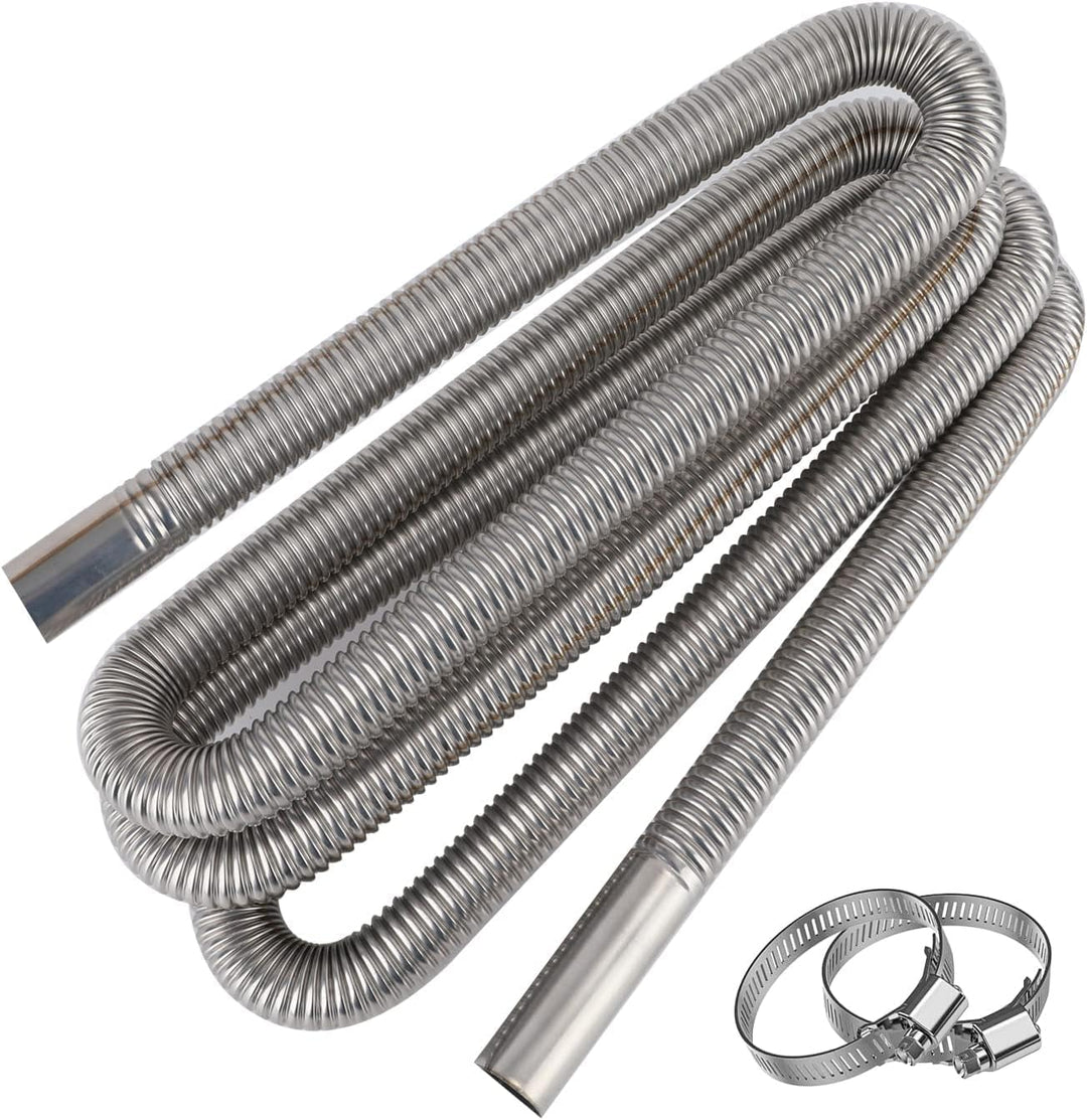 Abgasschlauch für Stromerzeuger, 300CM Auto Edelstahl Abgasrohr, mit Zwei Edelstahlklammern für Dies