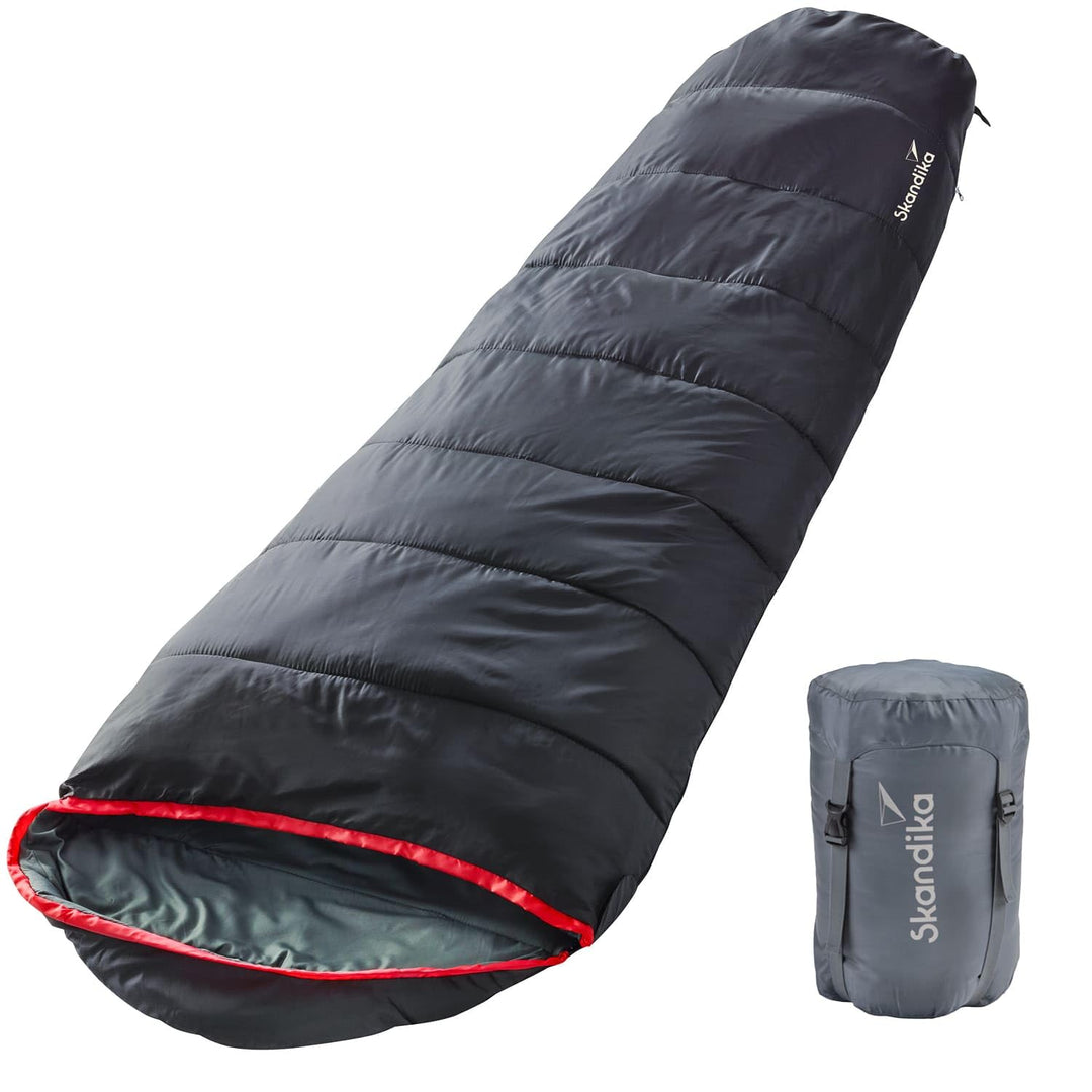 skandika Erwachsene Schlafsack Alaska (RV Links), Schwarz, M, RV Links