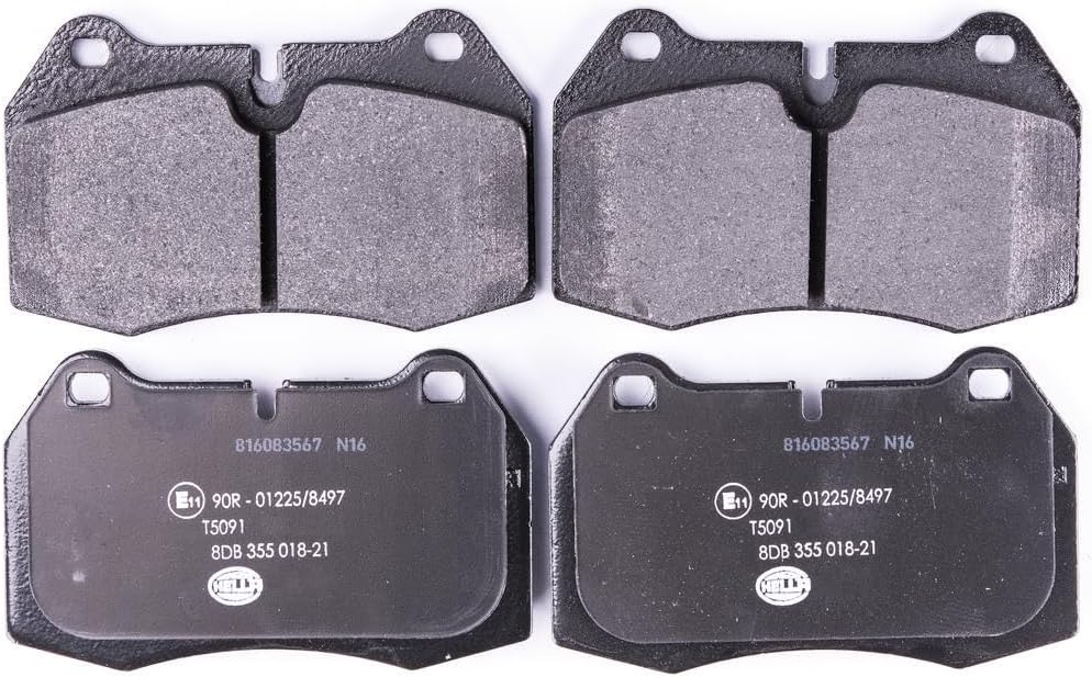 HELLA PAGID 8DB 355 018-211 Bremsbelagsatz - T5091 - Dicke/Stärke: 18mm - Bremssystem: Brembo - für