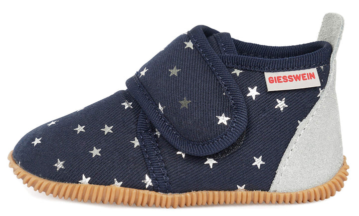 Giesswein Kinderhausschuhe Salsach - Slim Fit Pantoffeln mit Funkelsternenmuster, Hausschuhe mit Kle