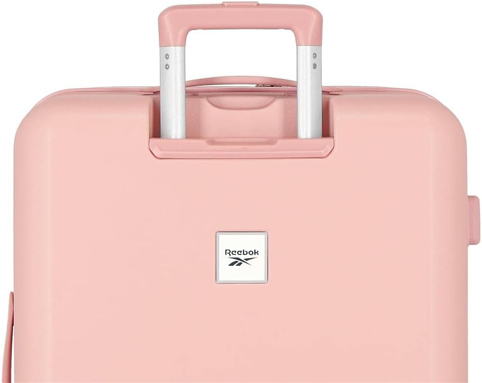 Reebok Roxbury Koffer-Set, Rosa, 55/70 cm, robust, ABS-Kunststoff, integrierter TSA-Verschluss, 119,