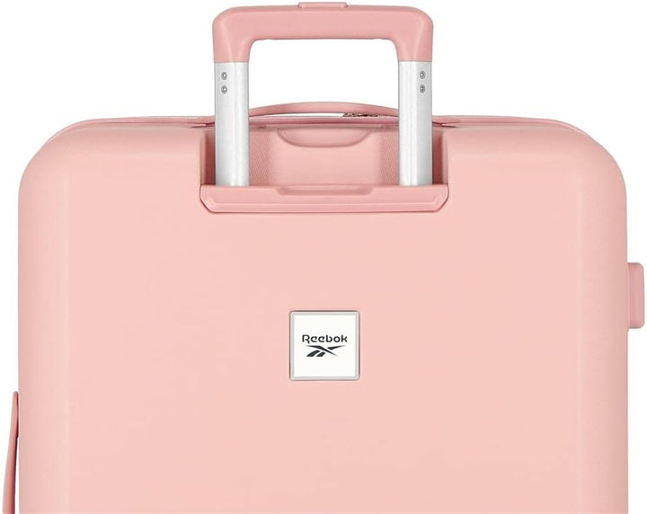 Reebok Roxbury Koffer-Set, Rosa, 55/70 cm, robust, ABS-Kunststoff, integrierter TSA-Verschluss, 119,