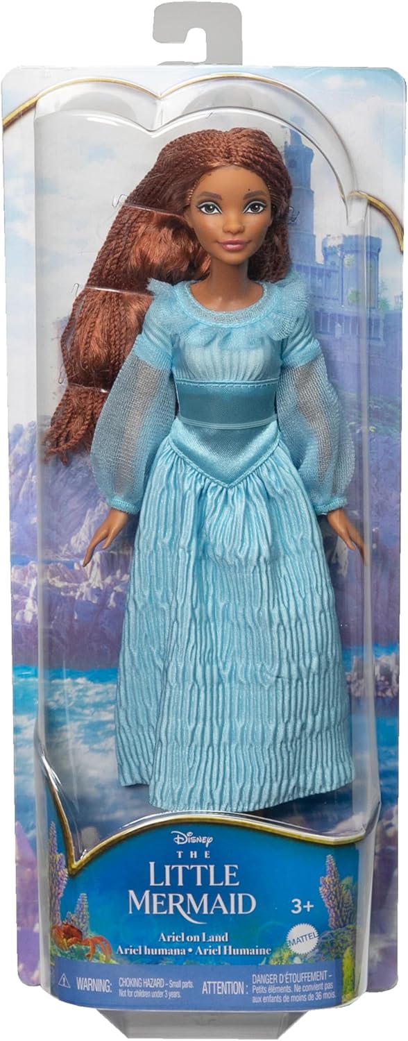 DISNEY Arielle, die Meerjungfrau - Menschliche Version im blauen Kleid mit beweglichen Gelenken und