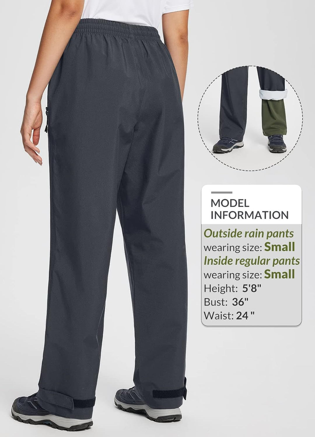 baleaf Regenhose Damen Wasserdicht 10000mm H2O Atmungsaktiv Überziehhose Leichte Wanderhose Trekking