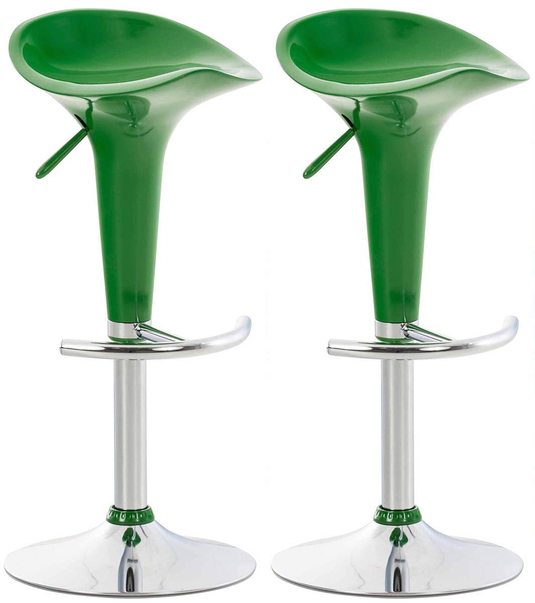 CLP 2er Set Barhocker Saddle Mit Drehbarem Kunsttoffsitz Und Fussablage I Höhenverstellbarer Hocker