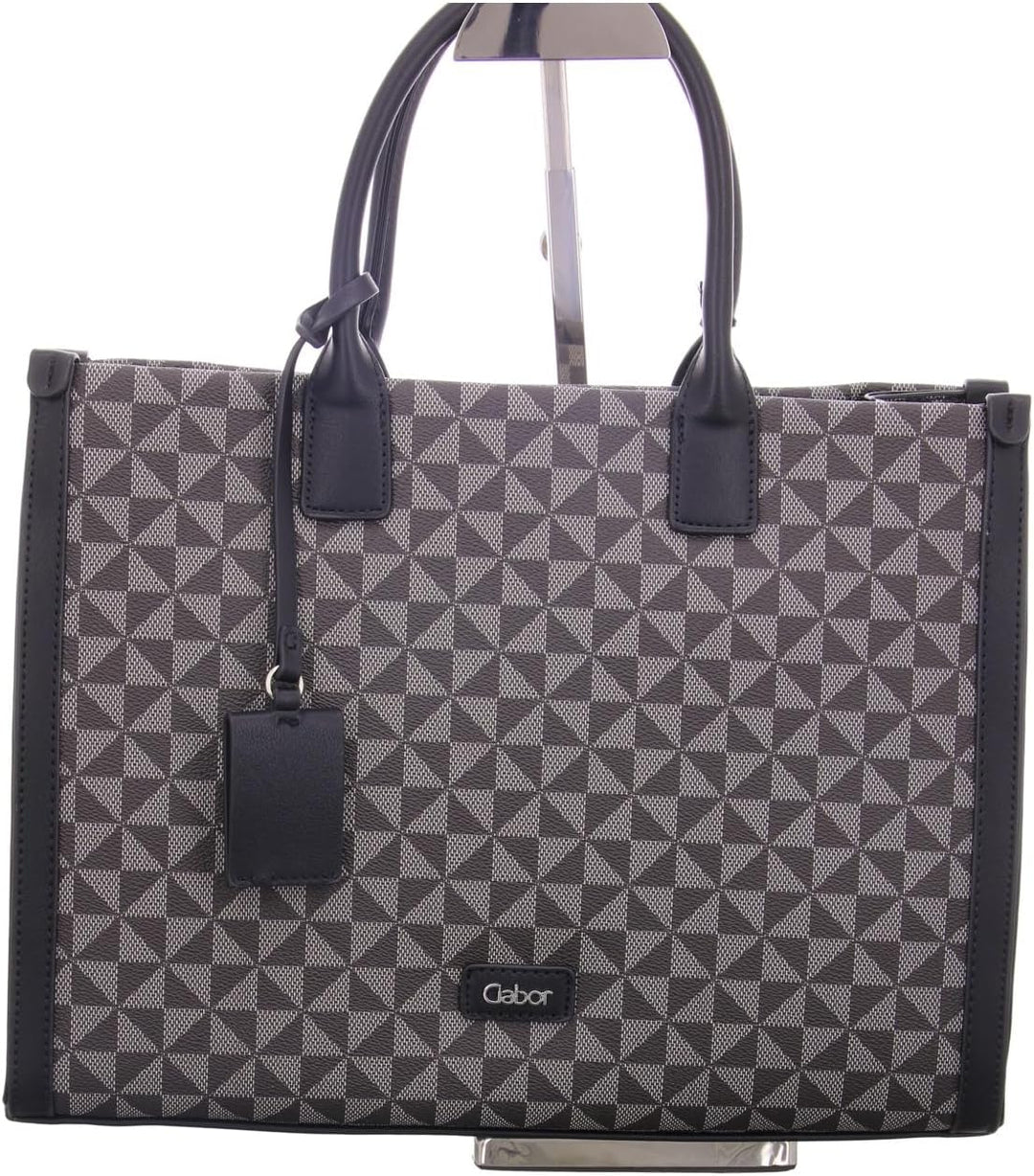 Gabor bags Barina Damen Shopper Umhängetasche Reissverschluss Mixed Black, Mixed Black