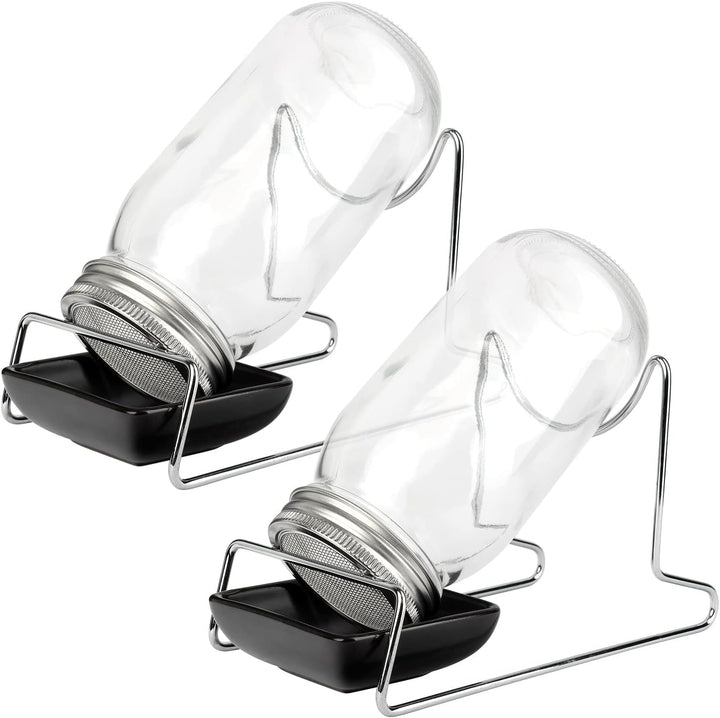 Schramm® Keimglas für Sprossen mit Gestell 750 ml Sprossenglas Keimgerät inkl. Deckel, Ständer und H
