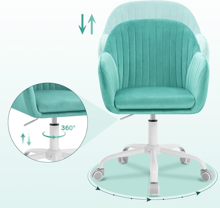 WOLTU Schreibtischstuhl, Bürostuhl ergonomisch, Homeoffice Stuhl höhenverstellbar, Schminkstuhl mit