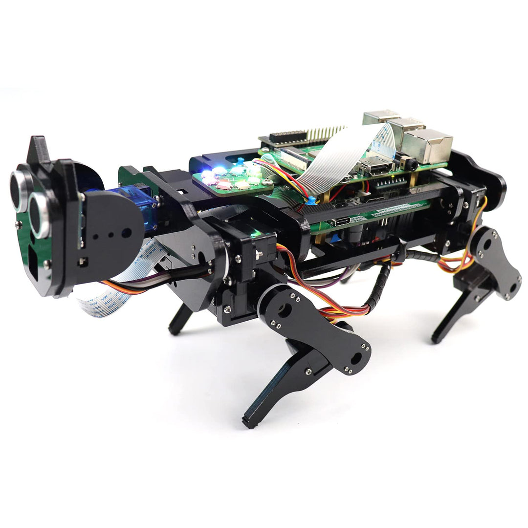 Freenove Robot Dog Kit for Raspberry Pi 4 B 3 B+ B A+, Walking, Self Balancing, Ball Tracing, Face R