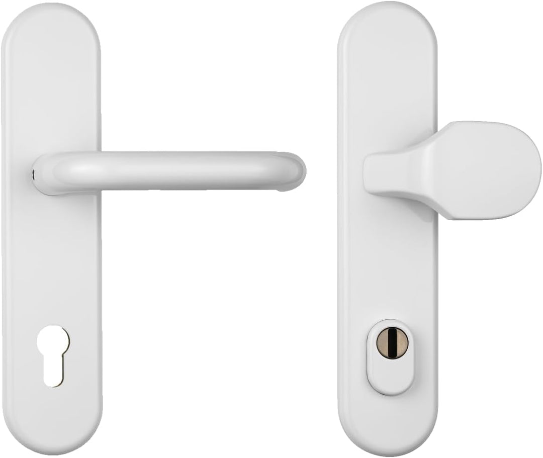 ABUS HLZS814 W EK Schutzbeschlag mit Zylinderschutz rund, weiss, 122361 Weiss Wechselgarnitur, Weiss
