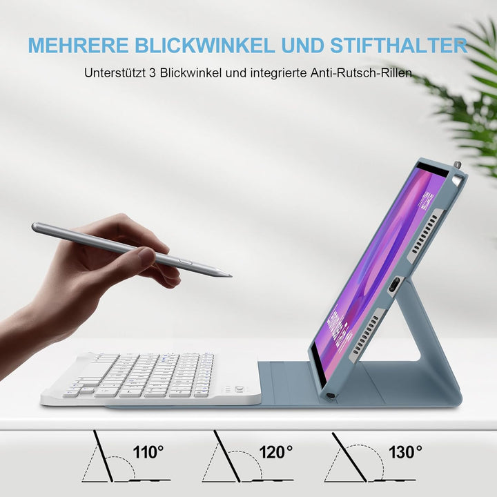 IVEOPPE Hülle mit Tastatur für Lenovo idea Tab 11" 2025, Bluetooth Abnehmbare Magnetisch QWERTZ Tast