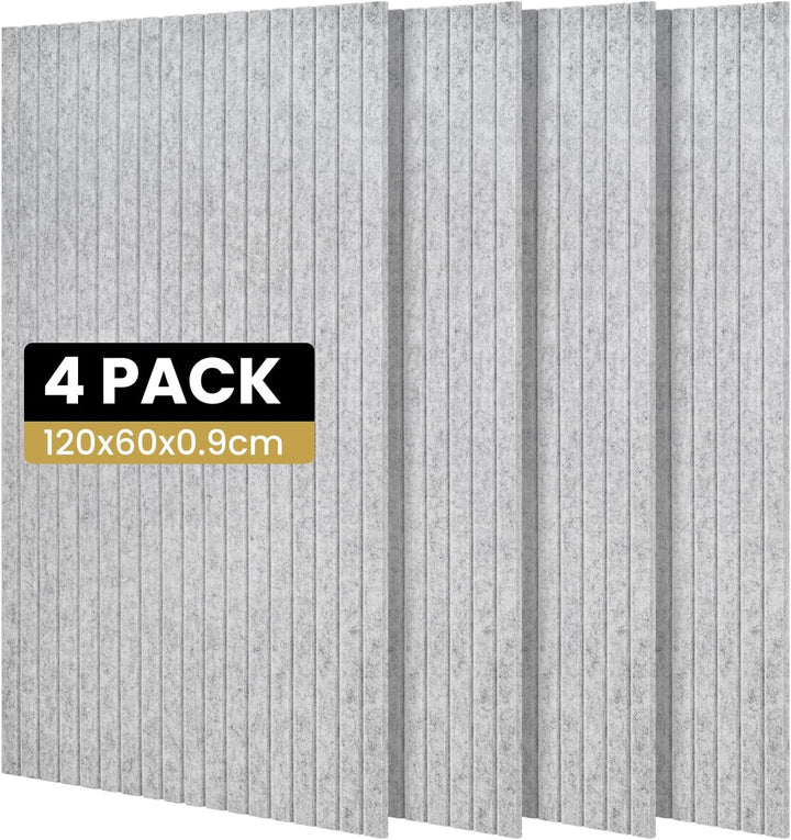 Youyijia 4 Stücke Akustikpaneele selbstklebend, 120x60x0.9cm, Schalldämmung Schallschutz wand Schall