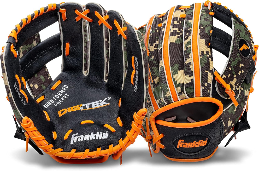 Franklin Sports RTP Teeball Performance Handschuh & Ball Combo (24,1 cm) Rechte Hand Wurf schwarz/or