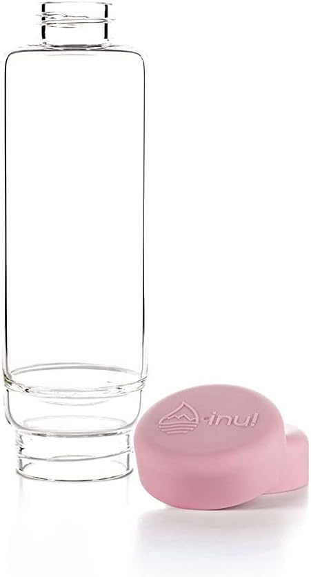VitaJuwel inu! CRYSTAL by Wasserflasche mit Bergkristall für Individualisten | blossom rose
