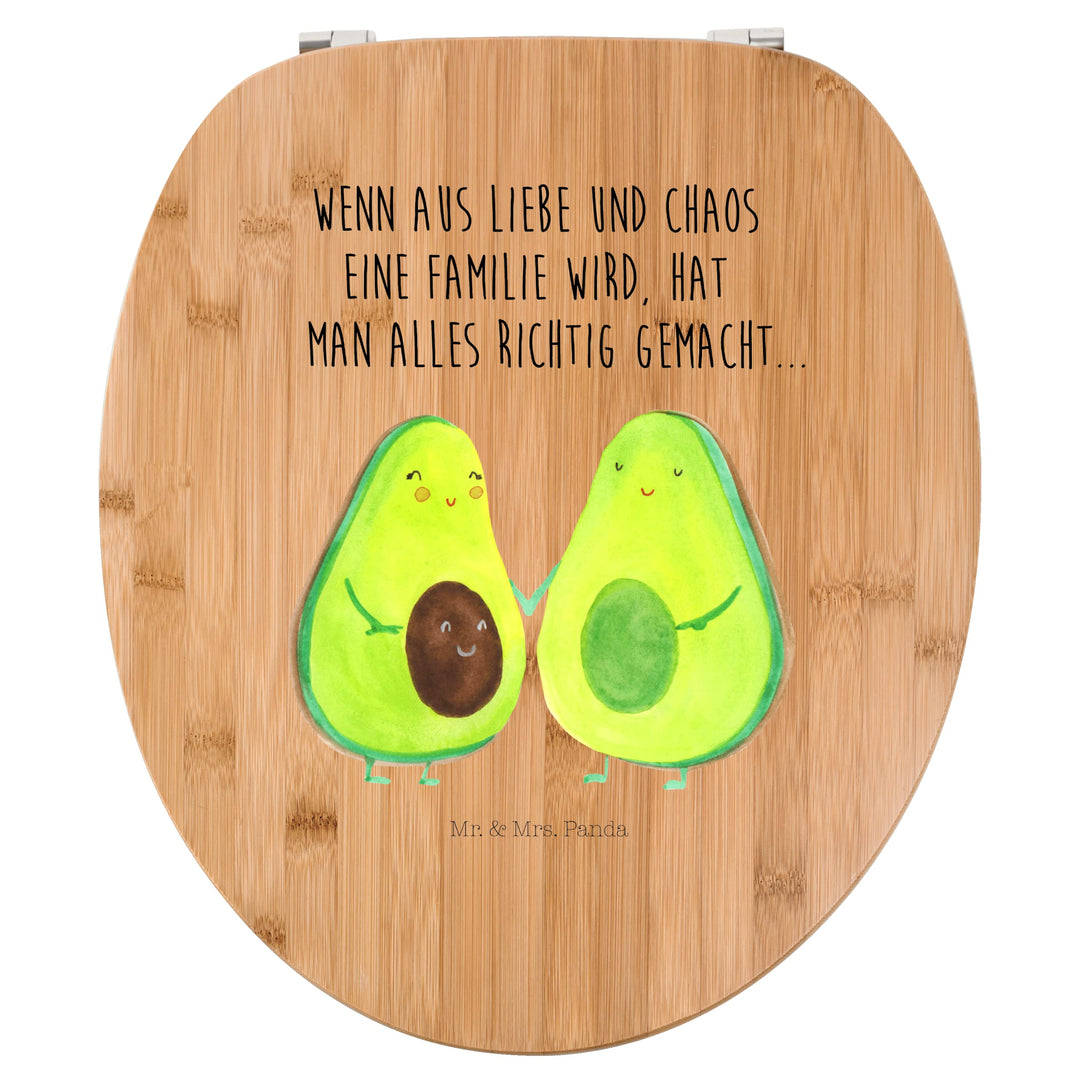 Mr. & Mrs. Panda Motiv WC Sitz Avocado Pärchen - Geschenk, Gesund, WC-Sitz, Avocuddle, Toilettendeck